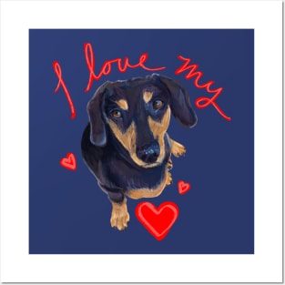 I love my Dachshund Posters and Art